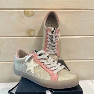 New Shu Shop Sneakers size 5 Pink & gold shimmer